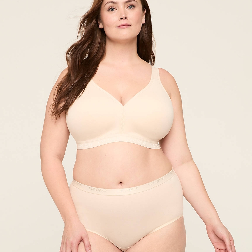 NEW Plus Size BRA GREY COLOR (beige color shown for fit) Tags Attached Size 46DD